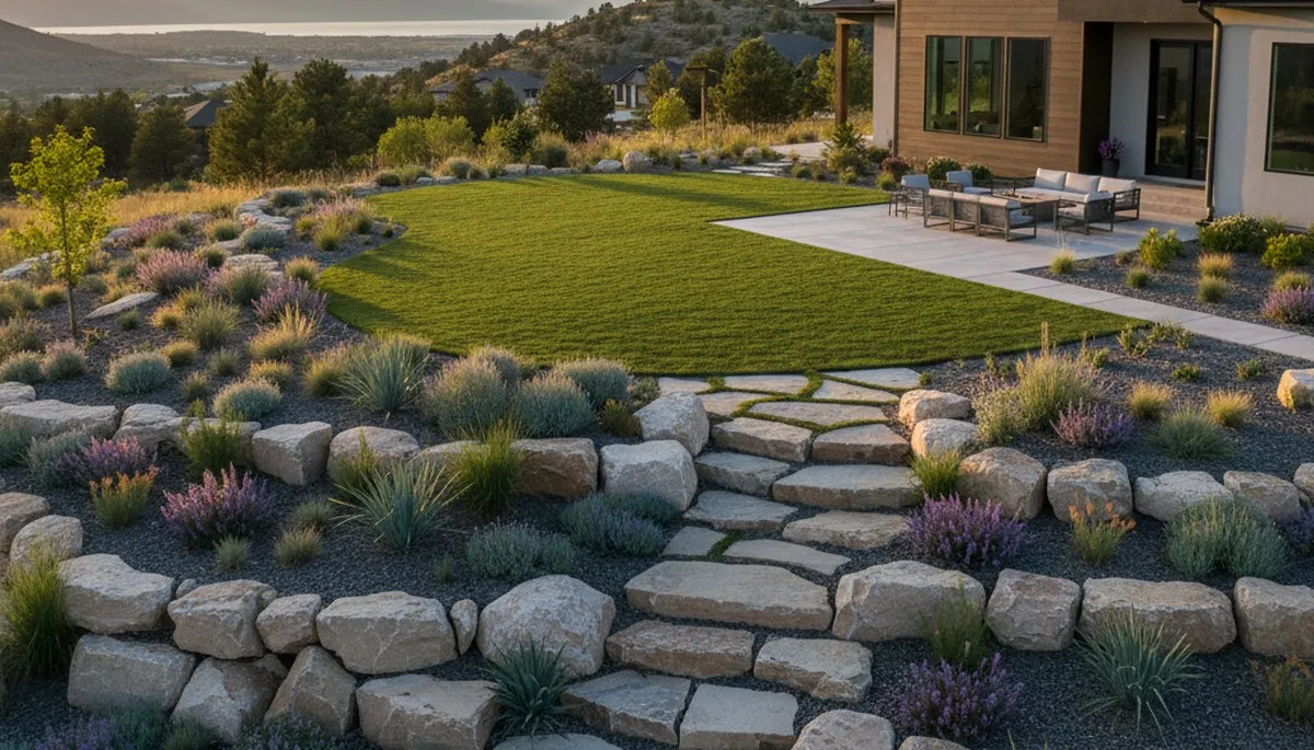 Landscaping team providing lawn care services in Salt Lake City, UT